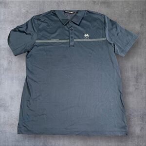 Travis Mathew Men’s L Blue Collared Stretch Performance Golf Polo Shirt